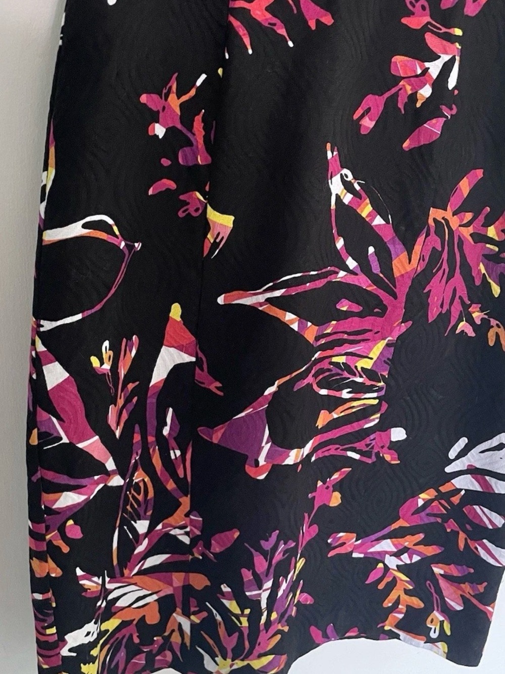 Jax Black Midi Dress with Magenta and Orange Floral Print - Picture 3 of 16